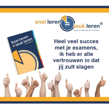 Ansichtkaart succes met je examens juni 2018
