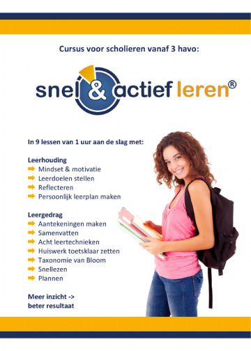 Flyer snel  actief leren